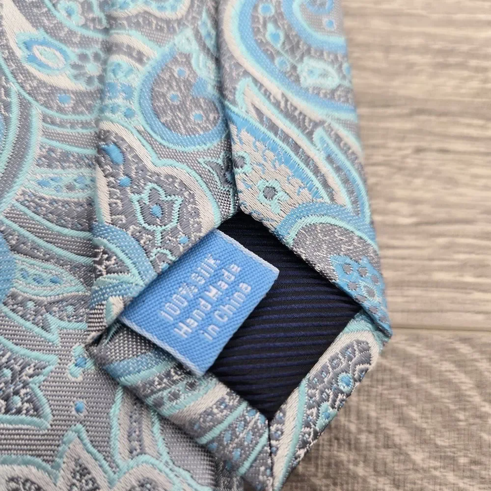 NEW Countess Mara Hand‎ Made 100% Silk Men's Neck Tie pastel paisley